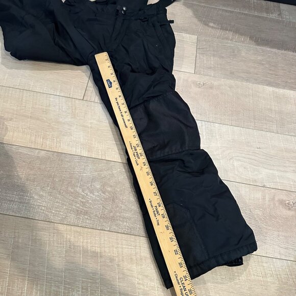 SLALOM YOUTH SNOW BIB OVERALLS LARGE 10-12 BLACK SKI PANTS - Picture 2 of 6